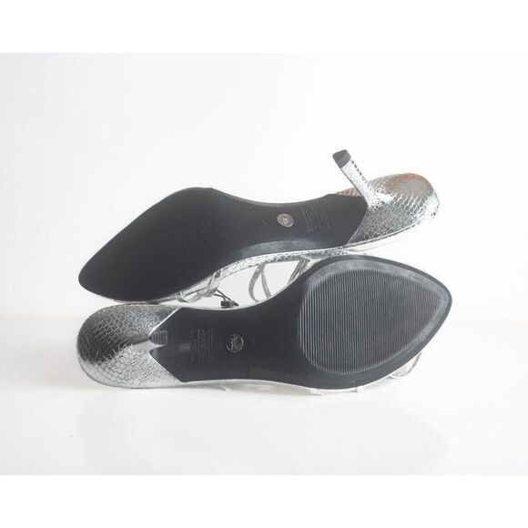 Zara Womens Metallic Heeled Silver Sandals Heels EU 41 US 10 1331/210 NWT - Picture 10 of 10